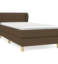 Boxspringbett mit Matratze Dunkelbraun 80x200 cm Stoff