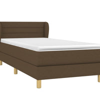 Boxspringbett mit Matratze Dunkelbraun 80x200 cm Stoff