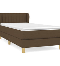Boxspringbett mit Matratze Dunkelbraun 80x200 cm Stoff
