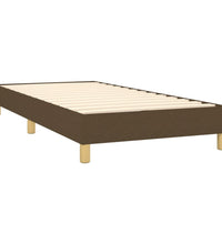 Boxspringbett mit Matratze Dunkelbraun 80x200 cm Stoff