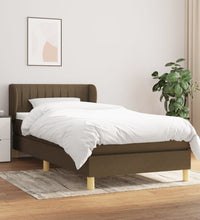 Boxspringbett mit Matratze Dunkelbraun 80x200 cm Stoff