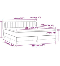 Boxspringbett mit Matratze Creme 180x200 cm Stoff