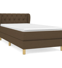 Boxspringbett mit Matratze Dunkelbraun 80x200 cm Stoff