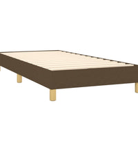 Boxspringbett mit Matratze Dunkelbraun 80x200 cm Stoff