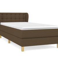 Boxspringbett mit Matratze Dunkelbraun 80x200 cm Stoff
