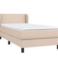 Boxspringbett mit Matratze Cappuccino-Braun 90x190cm Kunstleder