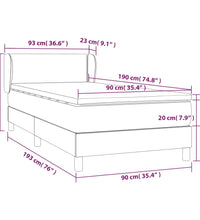 Boxspringbett mit Matratze Cappuccino-Braun 90x190cm Kunstleder