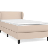Boxspringbett mit Matratze Cappuccino-Braun 90x200cm Kunstleder