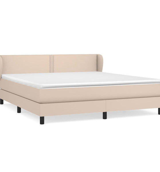 Boxspringbett Matratze Cappuccino-Braun 180x200 cm Kunstleder