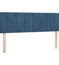 Boxspringbett mit Matratze Dunkelblau 140x200 cm Samt