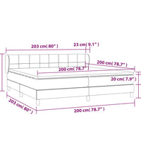 Boxspringbett mit Matratze Dunkelblau 200x200 cm Samt