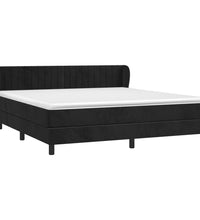 Boxspringbett mit Matratze Schwarz 160x200 cm Samt