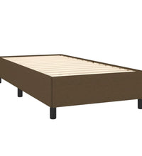 Boxspringbett mit Matratze Dunkelbraun 80x200 cm Stoff