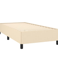 Boxspringbett mit Matratze Creme 90x190 cm Stoff