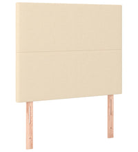 Boxspringbett mit Matratze Creme 90x190 cm Stoff