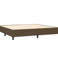 Boxspringbett mit Matratze Dunkelbraun 200x200 cm Stoff