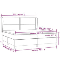 Boxspringbett mit Matratze Dunkelbraun 200x200 cm Stoff