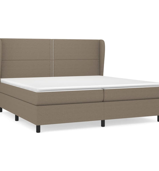 Boxspringbett mit Matratze Taupe 200x200 cm Stoff