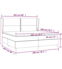 Boxspringbett mit Matratze Taupe 200x200 cm Stoff