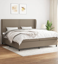 Boxspringbett mit Matratze Taupe 200x200 cm Stoff