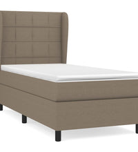 Boxspringbett mit Matratze Taupe 80x200 cm Stoff