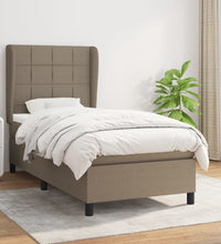 Boxspringbett mit Matratze Taupe 80x200 cm Stoff