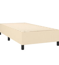 Boxspringbett mit Matratze Creme 90x190 cm Stoff