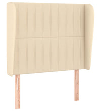 Boxspringbett mit Matratze Creme 90x200 cm Stoff