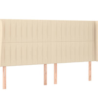 Boxspringbett mit Matratze Creme 180x200 cm Stoff