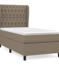 Boxspringbett mit Matratze Taupe 90x200 cm Stoff