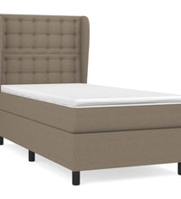 Boxspringbett mit Matratze Taupe 90x200 cm Stoff