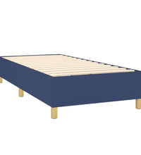 Boxspringbett mit Matratze Blau 90x200 cm Stoff