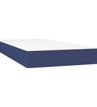 Boxspringbett mit Matratze Blau 90x200 cm Stoff