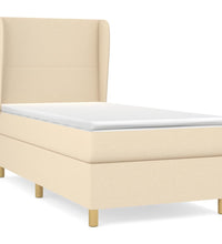 Boxspringbett mit Matratze Creme 100x200 cm Stoff