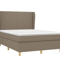 Boxspringbett mit Matratze Taupe 140x190 cm Stoff