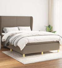 Boxspringbett mit Matratze Taupe 140x190 cm Stoff