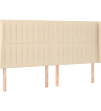 Boxspringbett mit Matratze Creme 200x200 cm Stoff