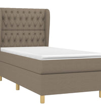 Boxspringbett mit Matratze Taupe 90x200 cm Stoff