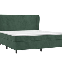 Boxspringbett mit Matratze Dunkelgrün 160x200 cm Samt