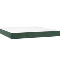 Boxspringbett mit Matratze Dunkelgrün 160x200 cm Samt