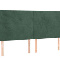 Boxspringbett mit Matratze Dunkelgrün 160x200 cm Samt