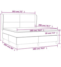 Boxspringbett mit Matratze Dunkelgrün 180x200 cm Samt