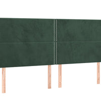 Boxspringbett mit Matratze Dunkelgrün 180x200 cm Samt