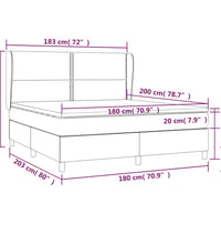Boxspringbett mit Matratze Dunkelgrün 180x200 cm Samt