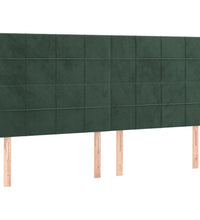 Boxspringbett mit Matratze Dunkelgrün 180x200 cm Samt