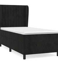 Boxspringbett mit Matratze Schwarz 80x200 cm Samt