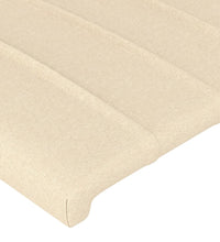 Bettgestell ohne Matratze Creme 200x200 cm Stoff