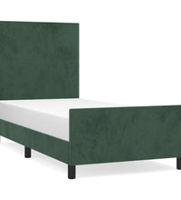 Bettgestell ohne Matratze Dunkelgrün 80x200 cm Samt