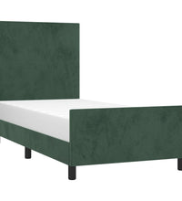 Bettgestell ohne Matratze Dunkelgrün 80x200 cm Samt