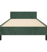 Bettgestell ohne Matratze Dunkelgrün 80x200 cm Samt